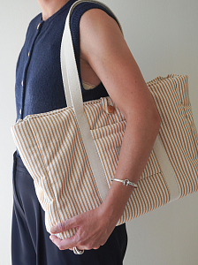 Сумка-трансформер для мамы Cam Cam Copenhagen "Oatfield", овсяные полоски